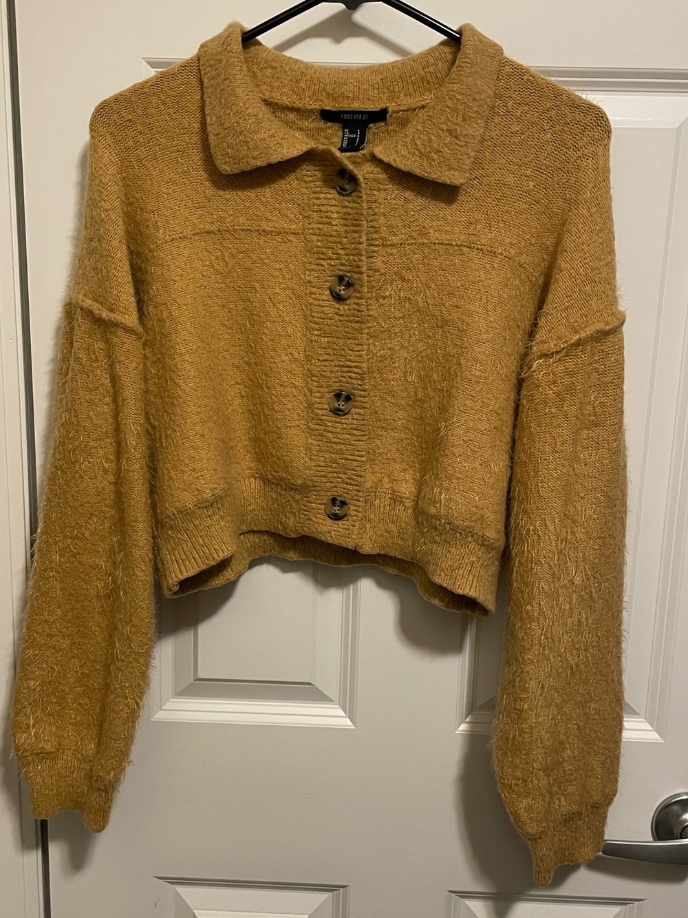 Forever 21 Fuzzy Cropped Cardigan